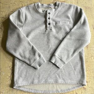 Gray Men’s Med LL Bean waffle weave Henley shirt. Perfect condition